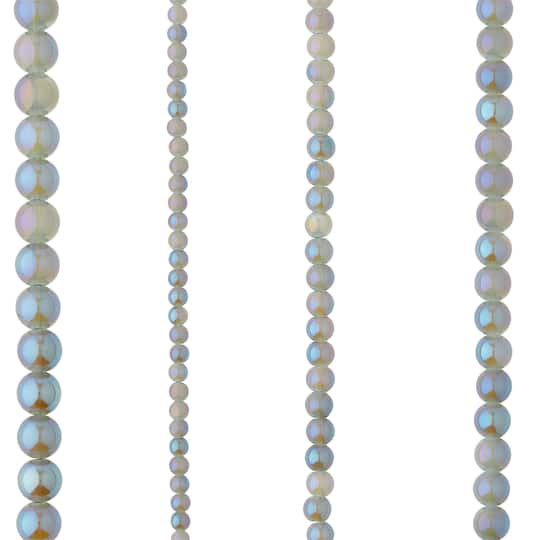 12 Packs: 4 ct. (48 total) Sapphire Silverite Round Glass Beads by Bead Landing&#x2122;